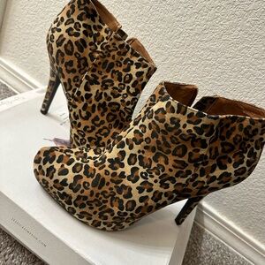 Leopard Print Ankle Boots